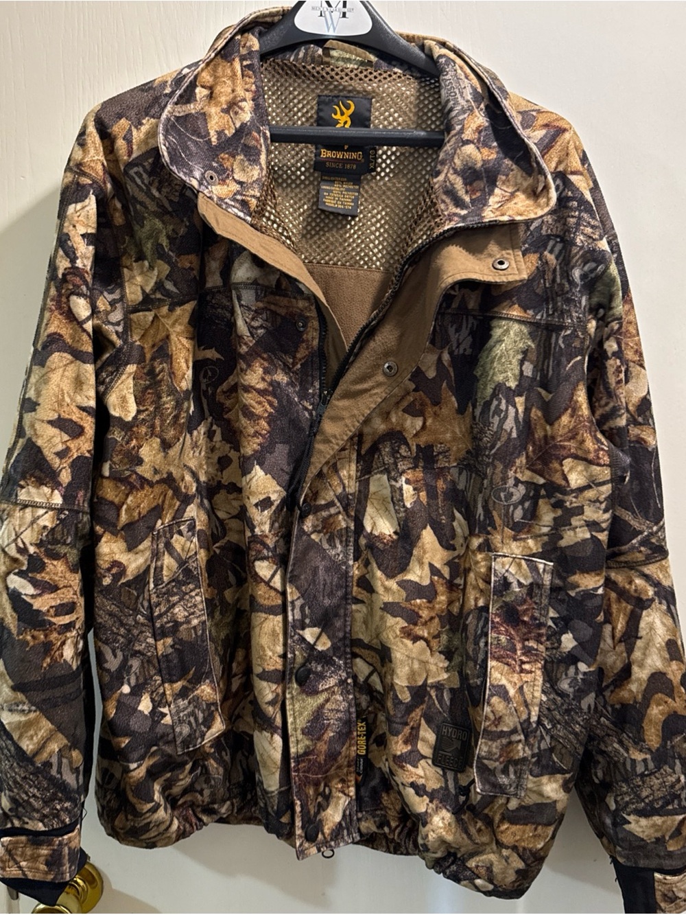 Browning Gore Tex Hydrofleece Men’s Realtree Camo hunting Field Jacket -